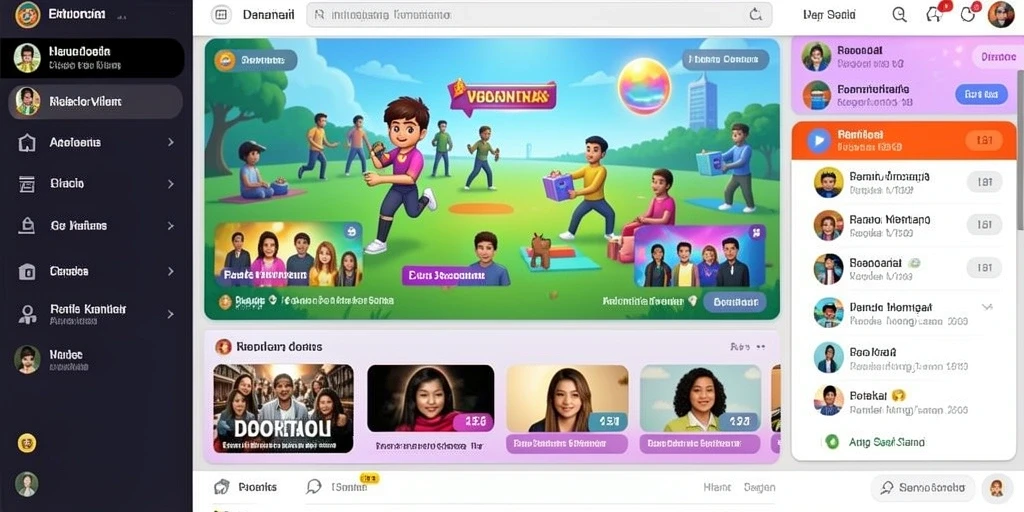 Screenshot menggambarkan komunitas aktif yang bisa diakses oleh pemain.